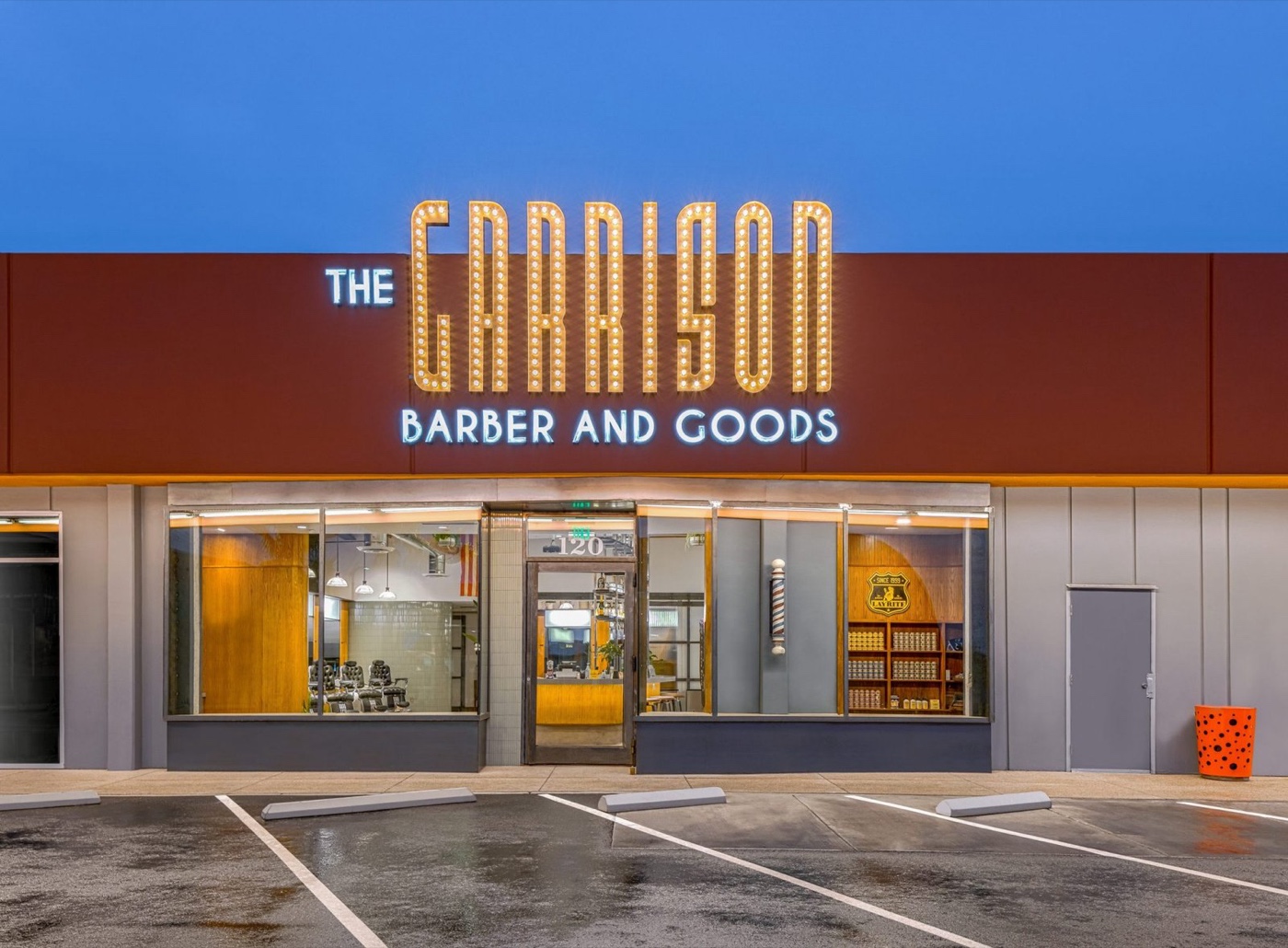 The Garrison Barber & Goods storefront